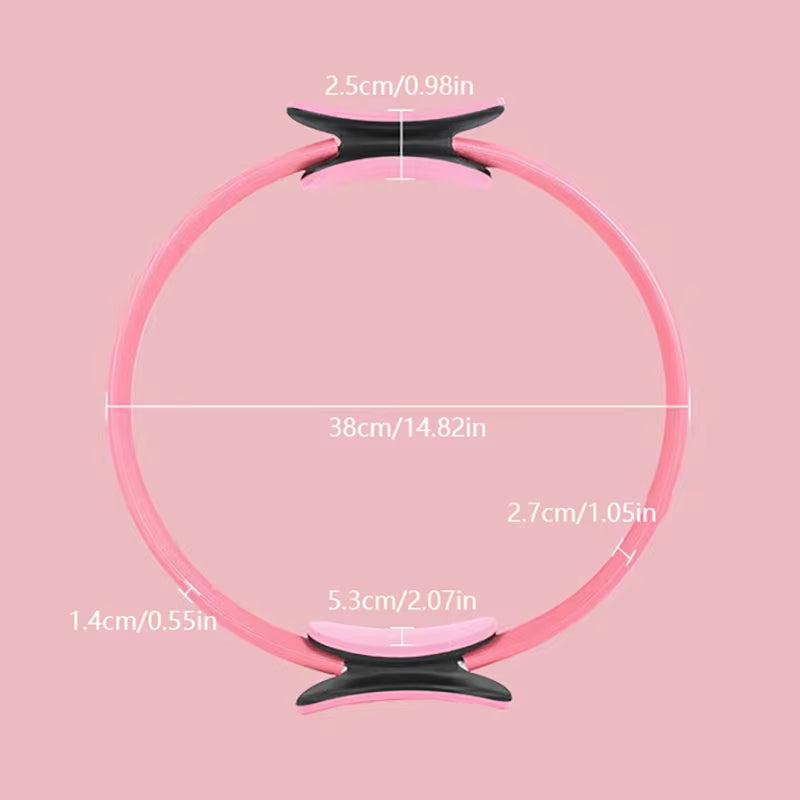 1Pc Yoga Pilates Ring Durable Non-Slip Exercise Circle Fitness Magic Circle for Toning Sculpting Pilates Ring Flexibility