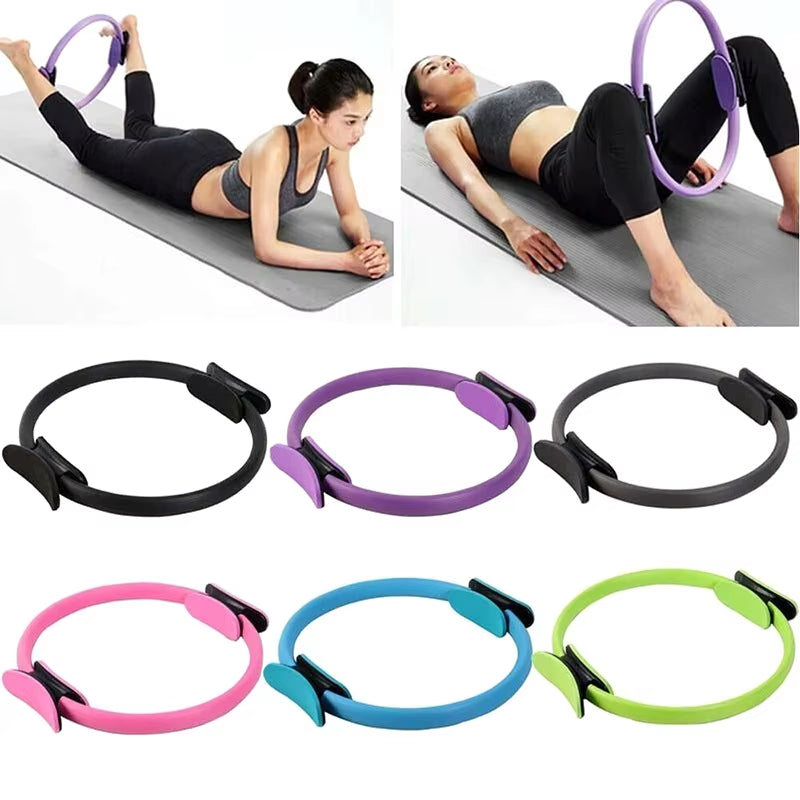 1Pc Yoga Pilates Ring Durable Non-Slip Exercise Circle Fitness Magic Circle for Toning Sculpting Pilates Ring Flexibility